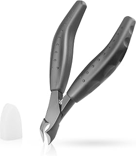 Alicates para cutículas, color negro, cortacutículas, 5 mm, profesional, herramientas de manicura, cortacutículas con mango de goma