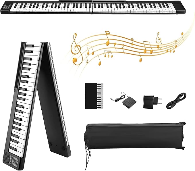 Faltbares EPiano mit 88 Tasten,Kacsoo Bluetooth, MIDI, Sostenuto