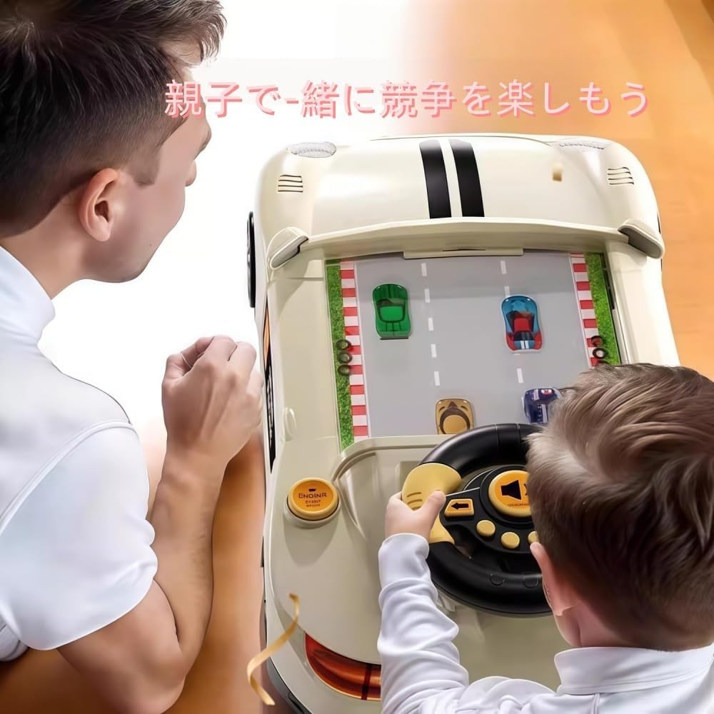 ZXM子供用レーシングゲーム機 子供の車のハンドル ハンドルおもちゃ シ