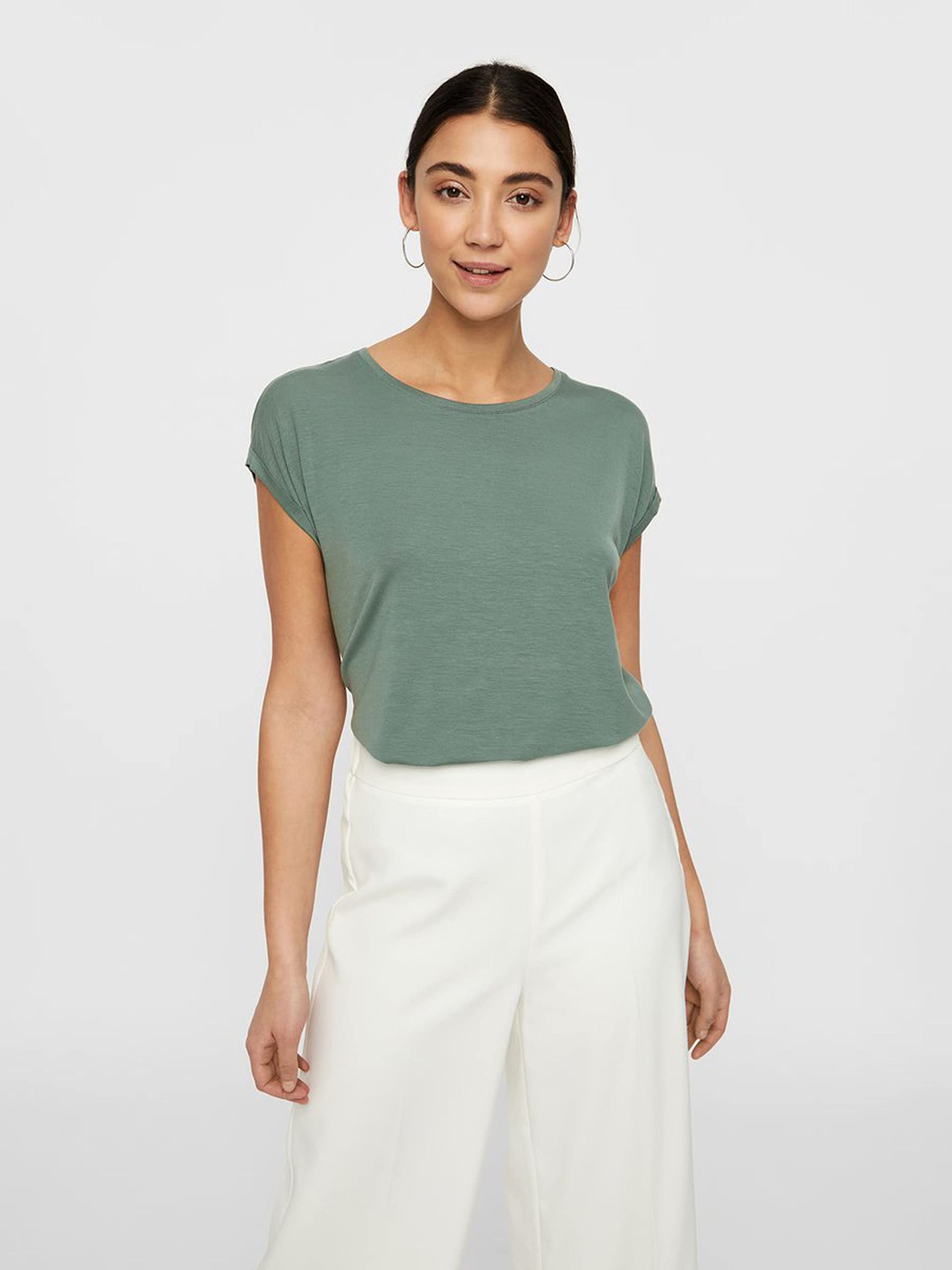 VERO MODA Damen Vmmaxi My Soft Ss U-Neck T-Shirt