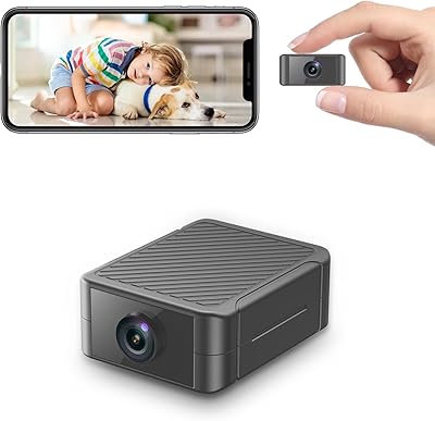 Telecamera Spia, Telecamera Wifi Interno 4K con Visione Notturna, 4 Ore Autonomia, Rilevamento Movimento Intelligente, Registrazione SD Card/Cloud, Mini Design Nascosto per Casa/Ufficio/Negozi