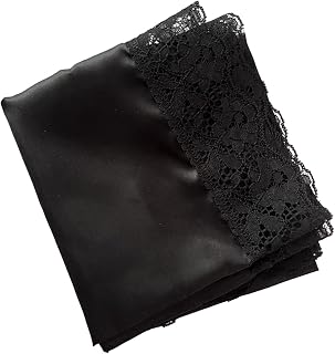 26" Silk Lap Scarf Body Scarf with Lace Lap Scarves Handkerchief lapscarfs for ladies Women Church