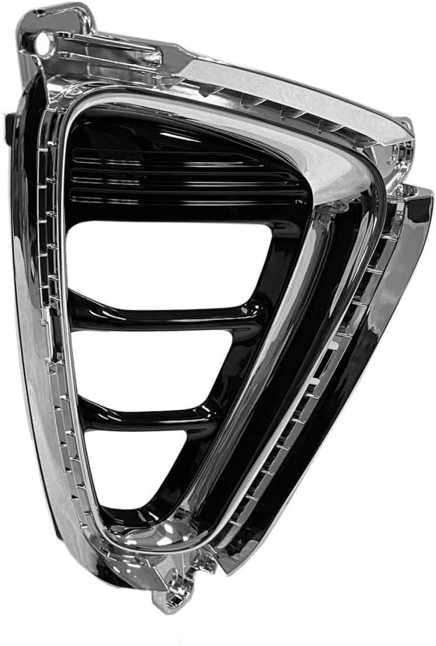 For Kia Optima 2016 2017 2018 Fog Light Bezel Passenger Side | Front | Painted Black | W/ Chrome Molding | Made of Plastic | With LED Fog Lights | Replacement For KI1039155 | 191275880210, 86524D5210