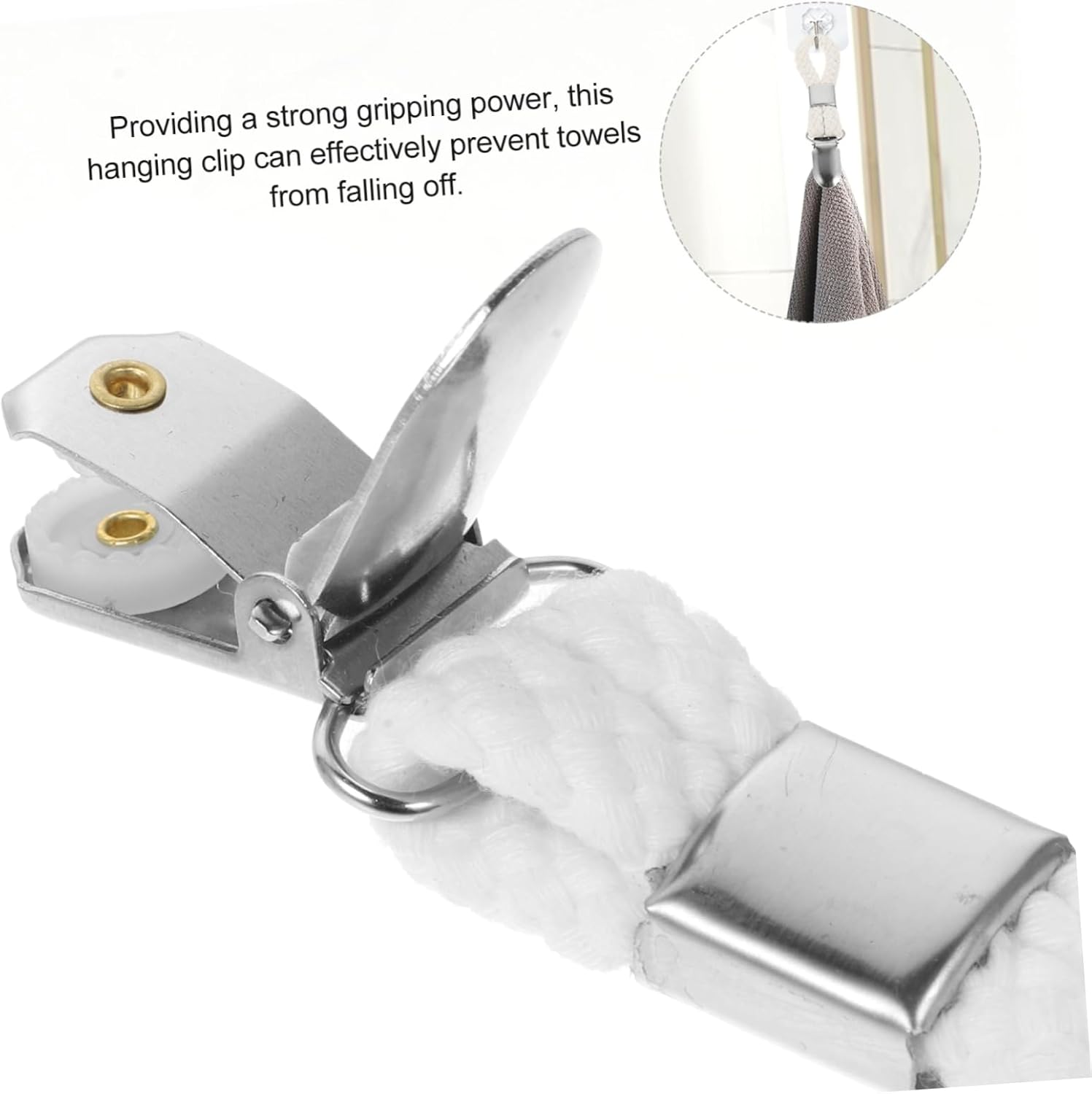 Alipis 4sets Towel Clips Hooks Hanging Clips with Loops for Towels Kitchen Bathroom and Laundry Lightweight and Versatile for Daily Use 4pcs*4