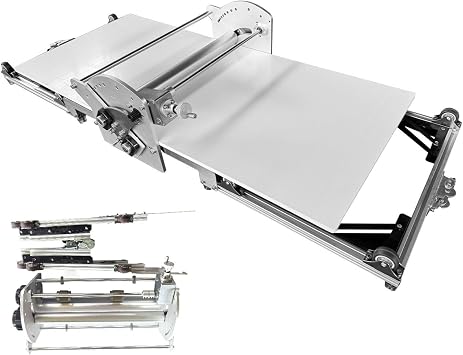Electric Dough Sheeter Machine,Commercial Foldable Puff Pastry Sheeter And Fondant Roller,2-30 mm Thickness Adjustable,Forward & Reverse Rolling,For Home Or Small Kitchens