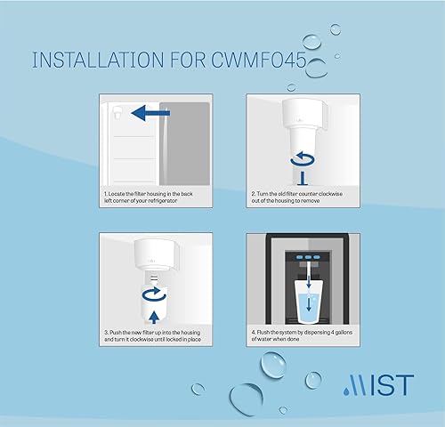 Miniatura 7 de Mist 5231JA2002A Filtro de agua de repuesto para LG LT500P, filtro de agua para refrigerador compatible con GEN11042FR-08, ADQ72910911,