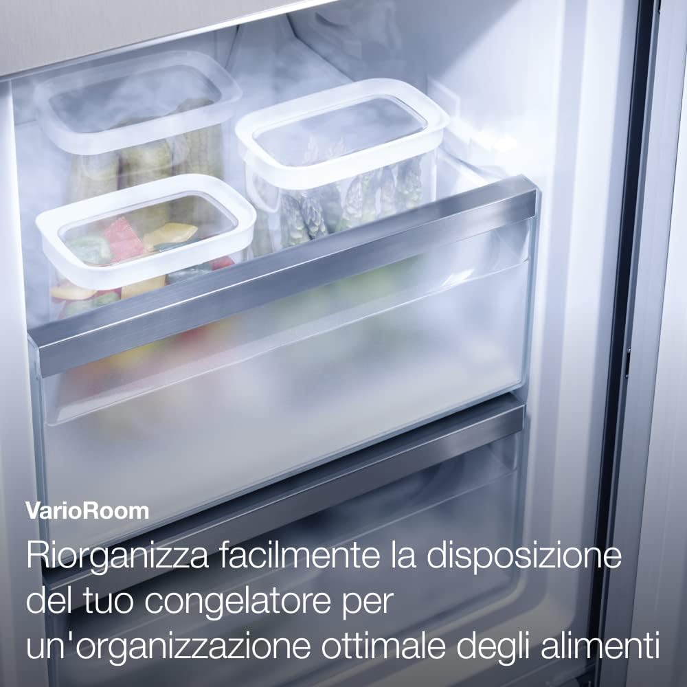 Miele KDN 4074 E Active Frigo-Congelatore a Posizionamento Libero, con No Frost, Vario Room, SuperCool e Veggie Box, Classe di Efficienza Energetica E, Acciaio Inox Miele KDN 4074 E Active Frigo-Congelatore a Posizionamento Libero, con No Frost, Vario Room, SuperCool e Veggie Box, Classe di Efficienza Energetica E, Acciaio Inox