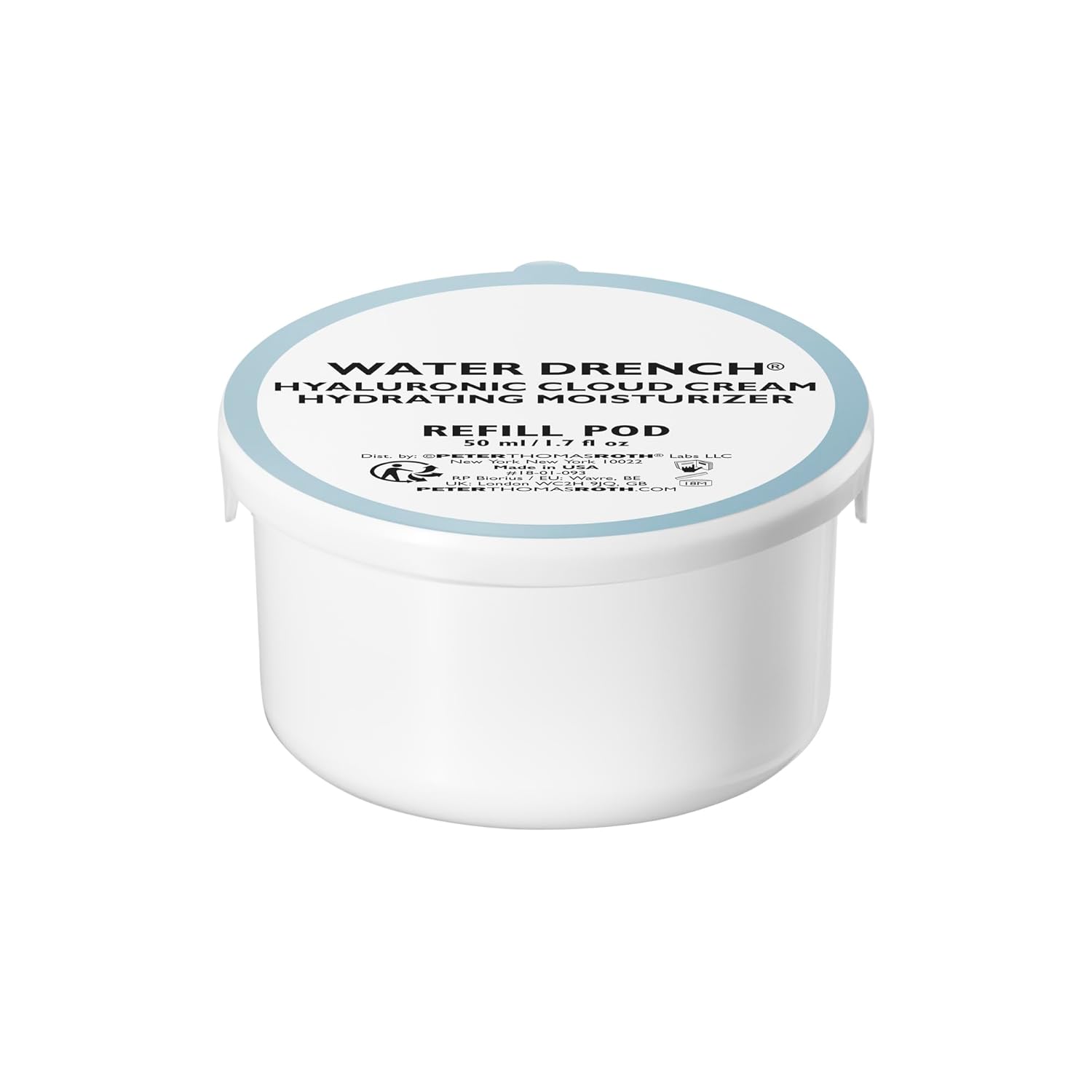 Peter Thomas Roth | Water Drench® Hyaluronic Cloud Cream Hydrating Moisturizer Refill Pod | Hyaluronic Acid Cream For All Skin Types, Line-Smoothing, Fragrance-Free