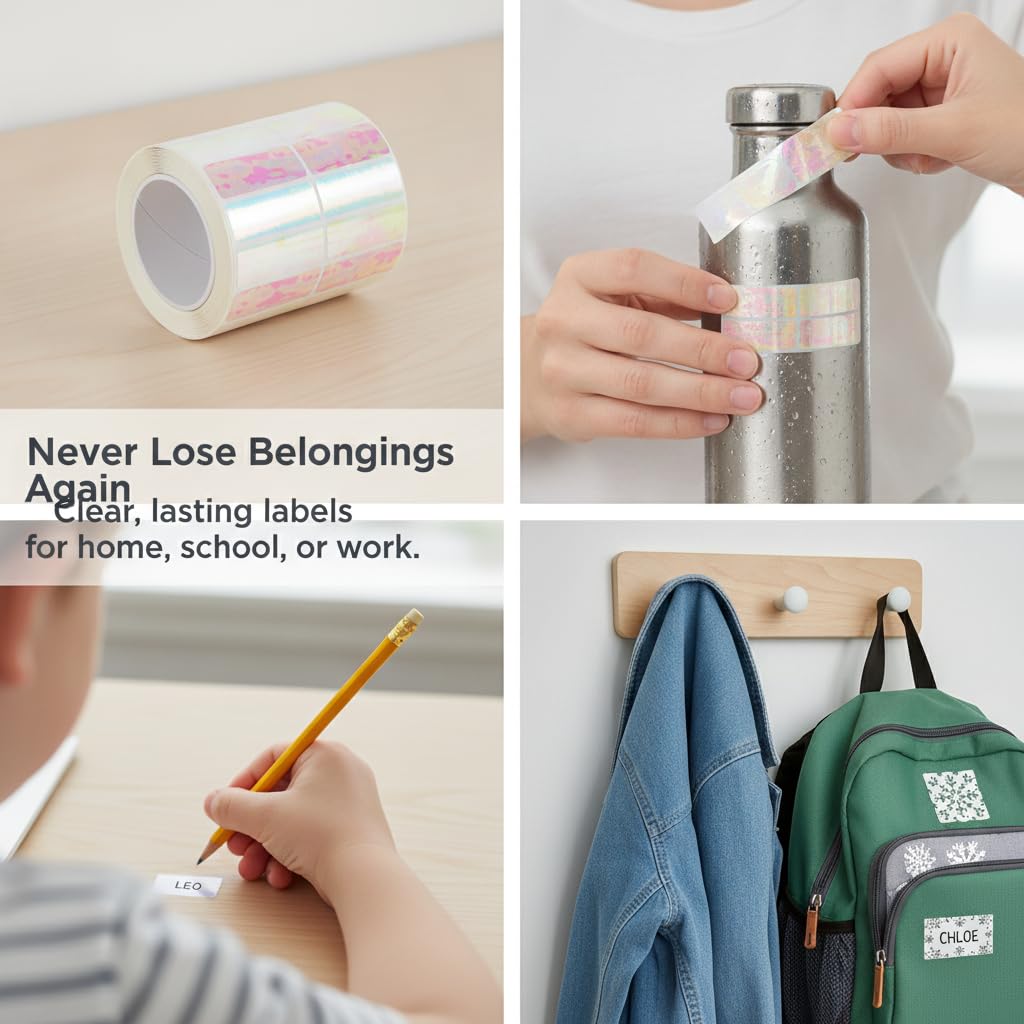 Etichette Adesive con Nome Impermeabili | Adesivo resistente, Etichette Ufficio, Per giocattoli bambini, Per artigiani