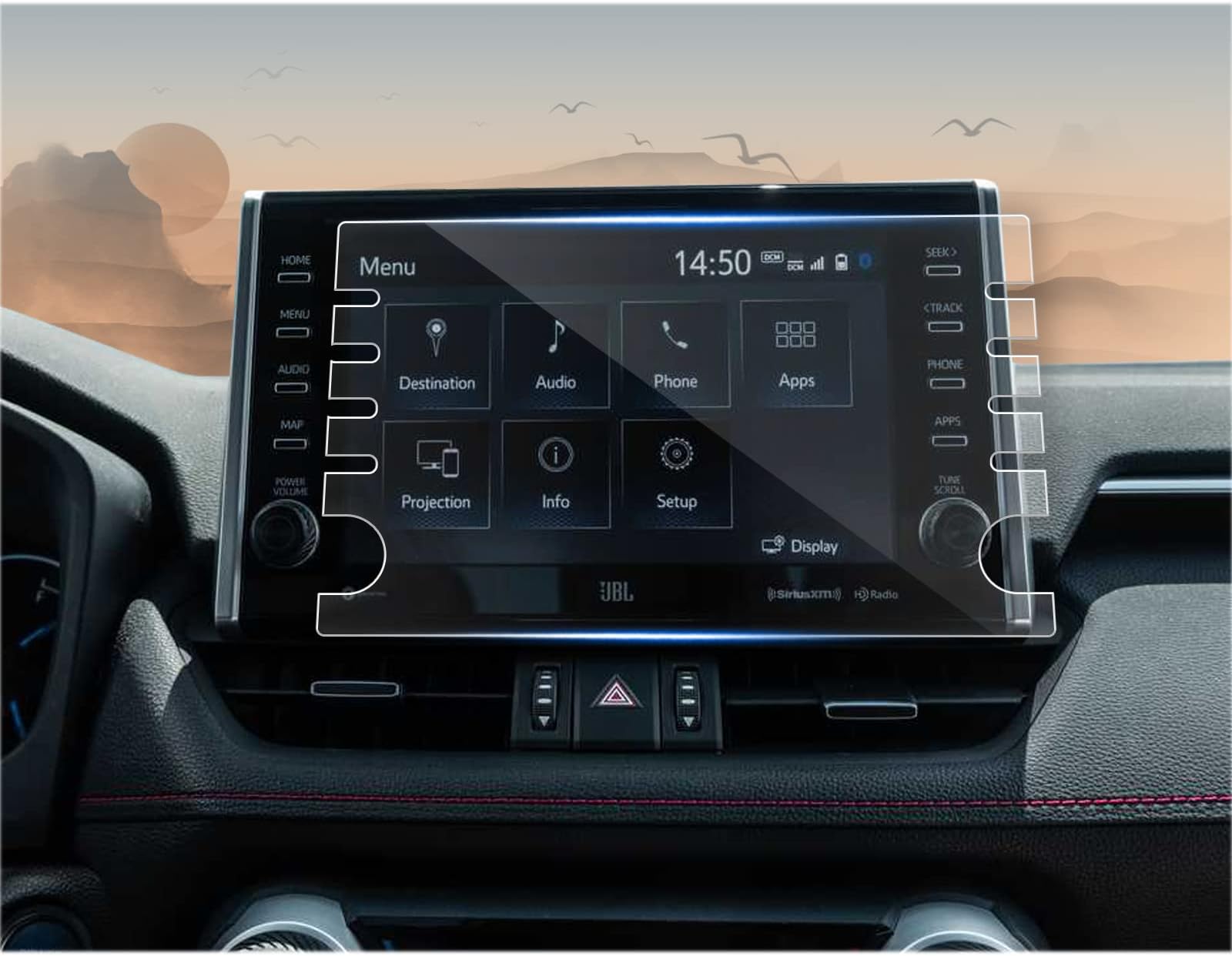 CDEFG Screen Protector for 9" 2021+ Toyota RAV4 Center Control Screen 9H Car Navigation Multi-media Screen Protector Foils Touchscreen Tempered Glass Protective Films Scratch & Glare Resistant