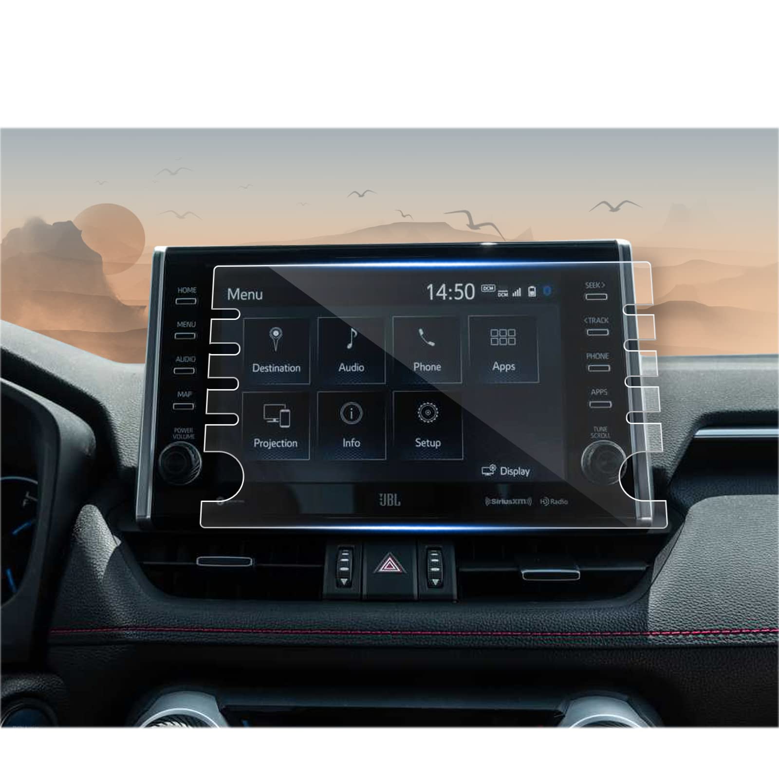 CDEFG Screen Protector for 9" 2021+ Toyota RAV4 Center Control Screen 9H Car Navigation Multi-media Screen Protector Foils Touchscreen Tempered Glass Protective Films Scratch & Glare Resistant