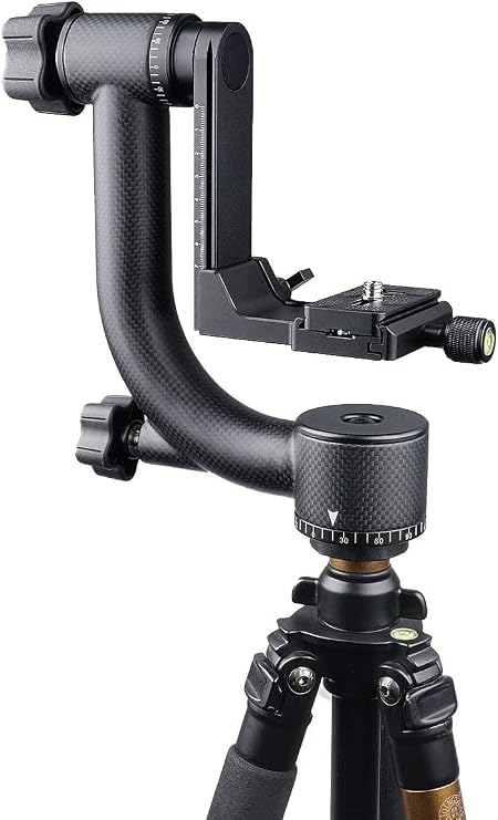 YLU A19 Carbon Fiber DSLR Camera Gimbal Tripod Head