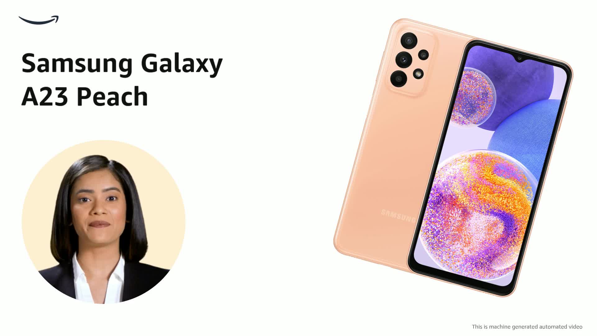 Samsung Galaxy A23 Peach, 6GB RAM, 128GB Storage with No Cost EMI