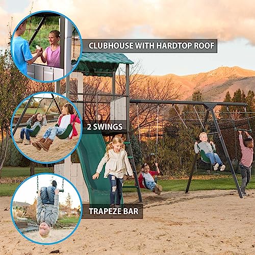 Lifetime Adventure Clubhouse Swing Set Playset - Thumbnail 2