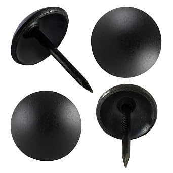decotacks Matt Black Upholstery Nails/Tacks 7/16in - 100 Pcs [Matt Black] DX0511MBL