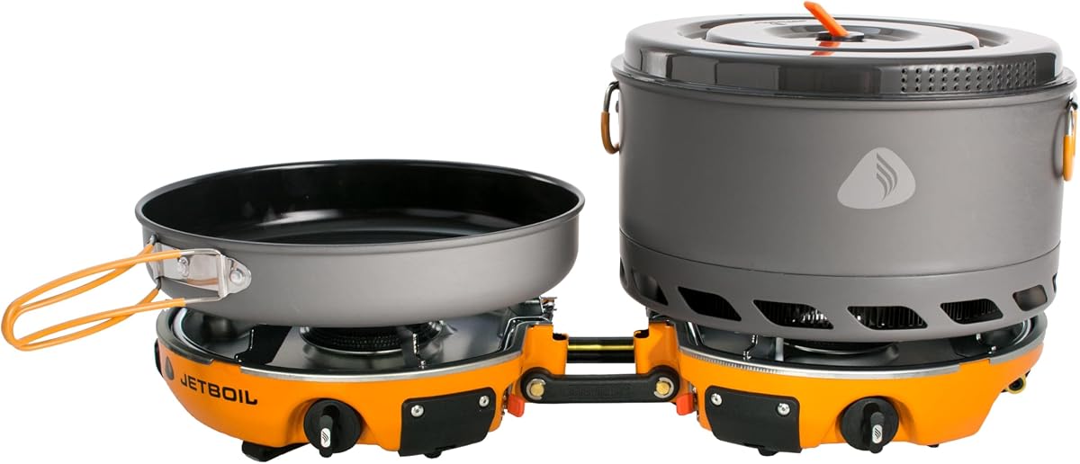 Sistema de cocina para estufa de camping y mochilero Genesis Basecamp con utensilios de cocina para acampar