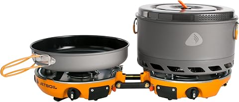 Jetboil Genesis Basecamp Backpacking and Camping Stove Cooking System with Cookw