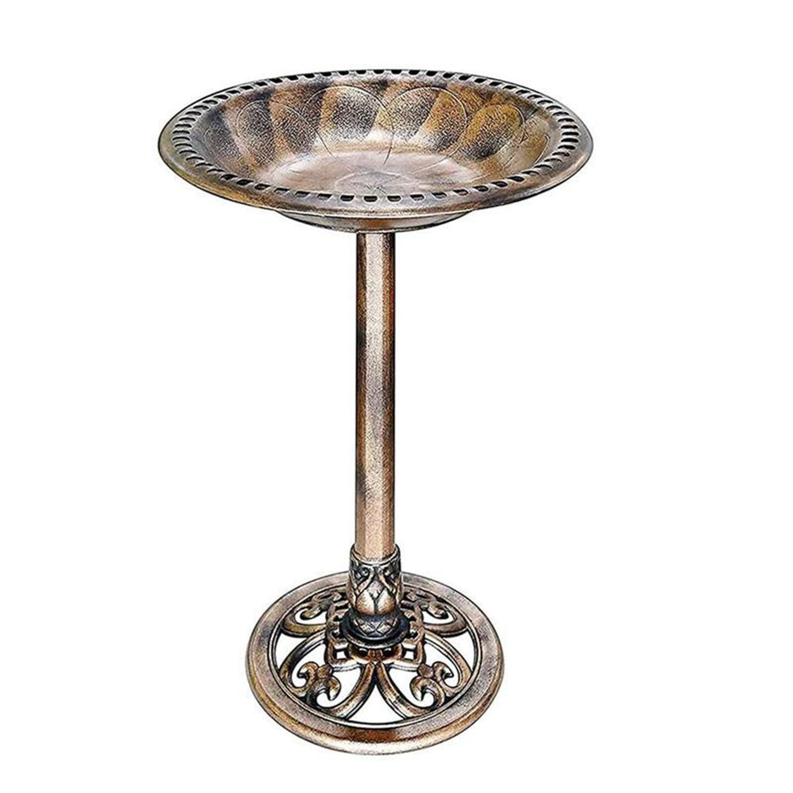 Rustikale, Stehende Vogeltränke Im Outdoor Design – Wetterfest Und Leicht – für Garten, Rasen, Terrasse Und Balkon, Gold