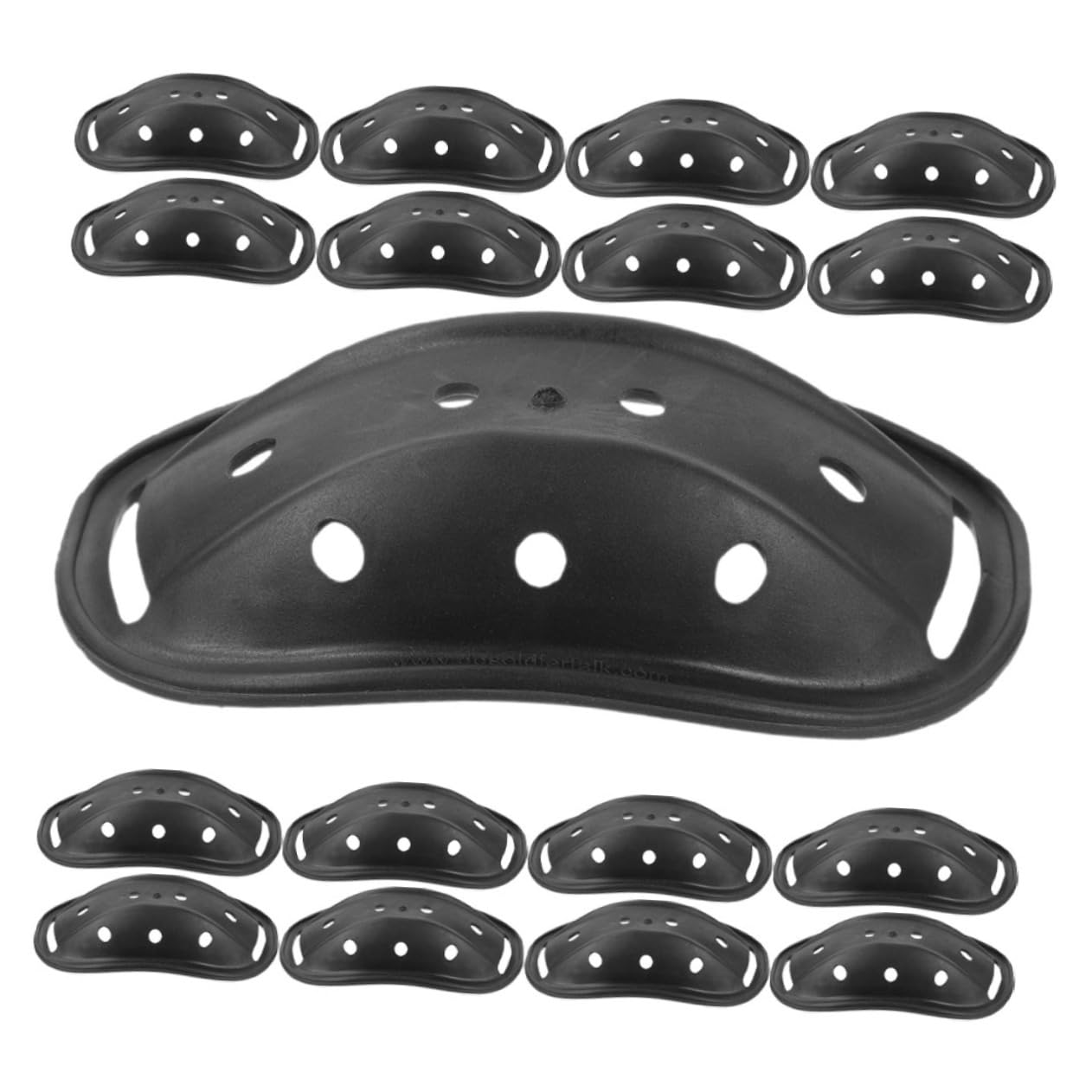 ASAKKURA 20pcs Hard Chin Support Pad for Helmets Durable Cushion for Safety Headgear Soft Protective Chin Cup for Skating and Electric Vehicle Helmets