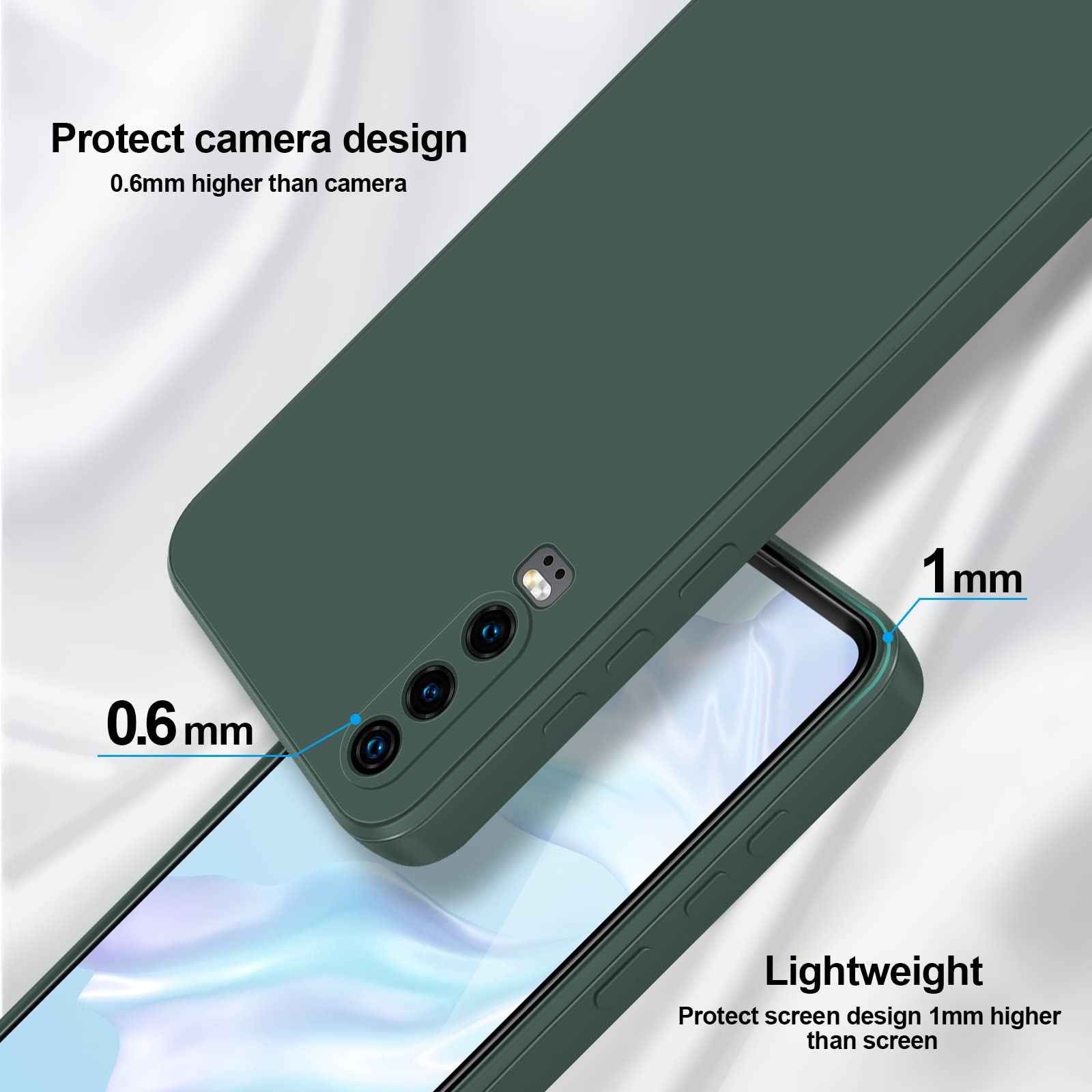 GiiYoon Funda para Huawei P30,Case de Silicona Suave de TPU Funda Protector de Goma Fexible Prueba Liviano y a Delgado de Golpes Antirrayas para Teléfono Huawei P30 — view 3