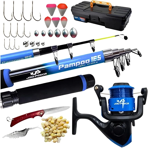 Kit De Pesca Vara S200 - Molinete e Acessórios