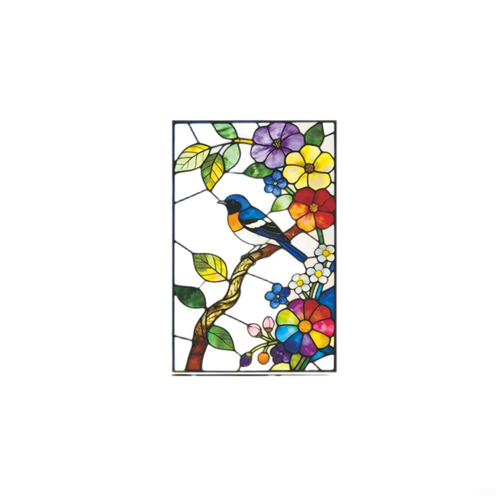 Autocollants fenêtres HpLive anti trace résidus stickers fleurs oiseaux étanches