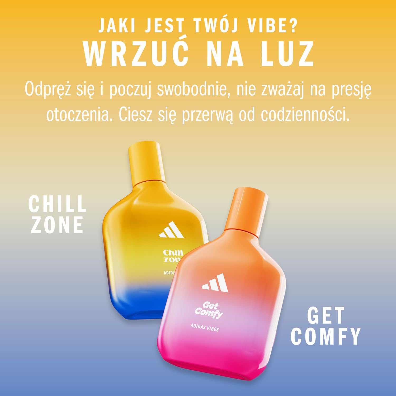 adidas Vibes Chill Zone woda perfumowana dla każdego, relaksująca i kojąca, 100 ml