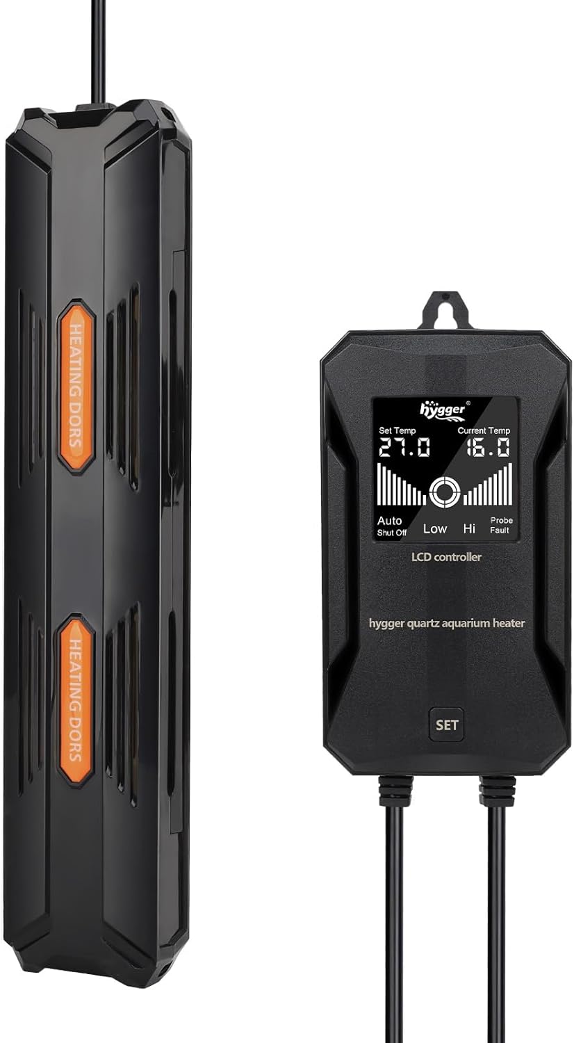 hygger Aquarium-Heizung, 800 W temperaturverstellbare Heizung für Aquarien, Aquarium-Heizstab mit externer Digitalanzeige, LCD-Controller für 490–980 l Ihre Süß- oder Salzwasser-Aquarienfische hygger Aquarium-Heizung, 800 W temperaturverstellbare Heizung für Aquarien, Aquarium-Heizstab mit externer Digitalanzeige, LCD-Controller für 490–980 l Ihre Süß- oder Salzwasser-Aquarienfische