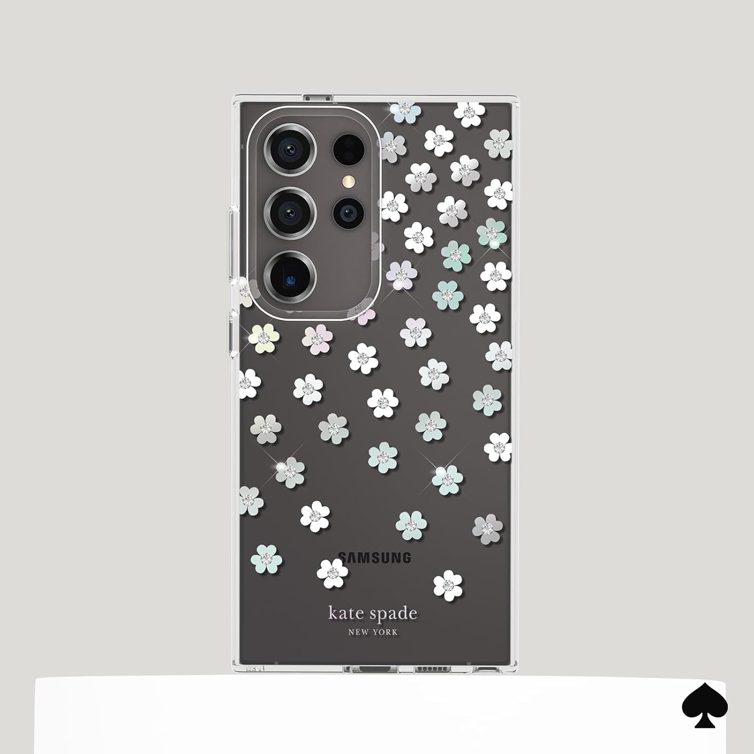 Kate Spade New York Samsung Galaxy S24 Ultra Case, Compatible with Wireless Charging - Scattered Flowers
