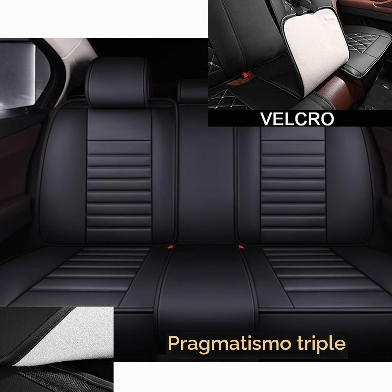 Asientos Fundas Asientos Coche Cuero,para Renault Captur II I/Captur E-Tech 2019-2024 2025 Impermeables Juegos De Cubreasientos Interior Accesorios,B