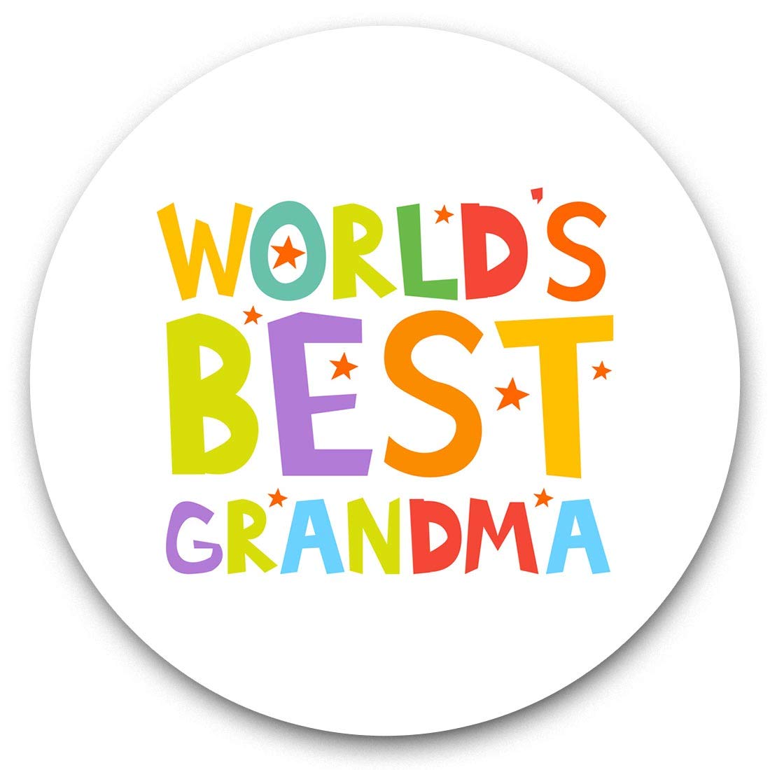 Destination Vinyl Ltd Worlds Best Grandma Granny 46473 Awesome Vinyl Stickers (Set Of 2) 7.5Cm - Worlds Best Grandma Granny Fun Decals For Laptops,Tablets,Luggage,Scrap Booking,Fridges #46473