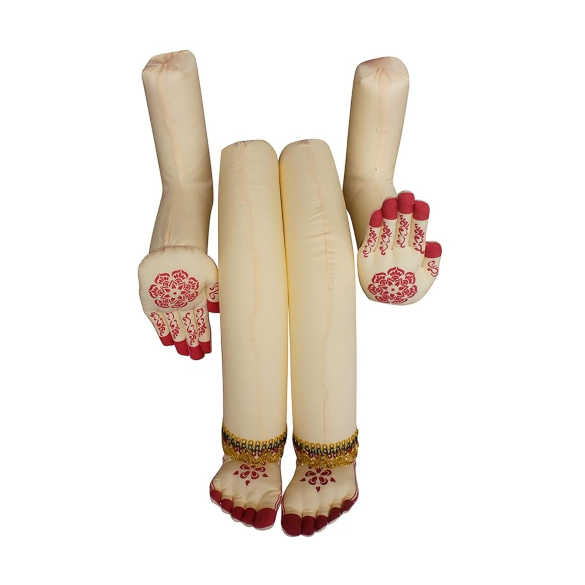 Varalakshmi Devi Alankaram Hand & Leg Small Set for Goddess Idol Varalakshmi Vratham & Temple Decoration | Premium White (Set of 4)-image-4