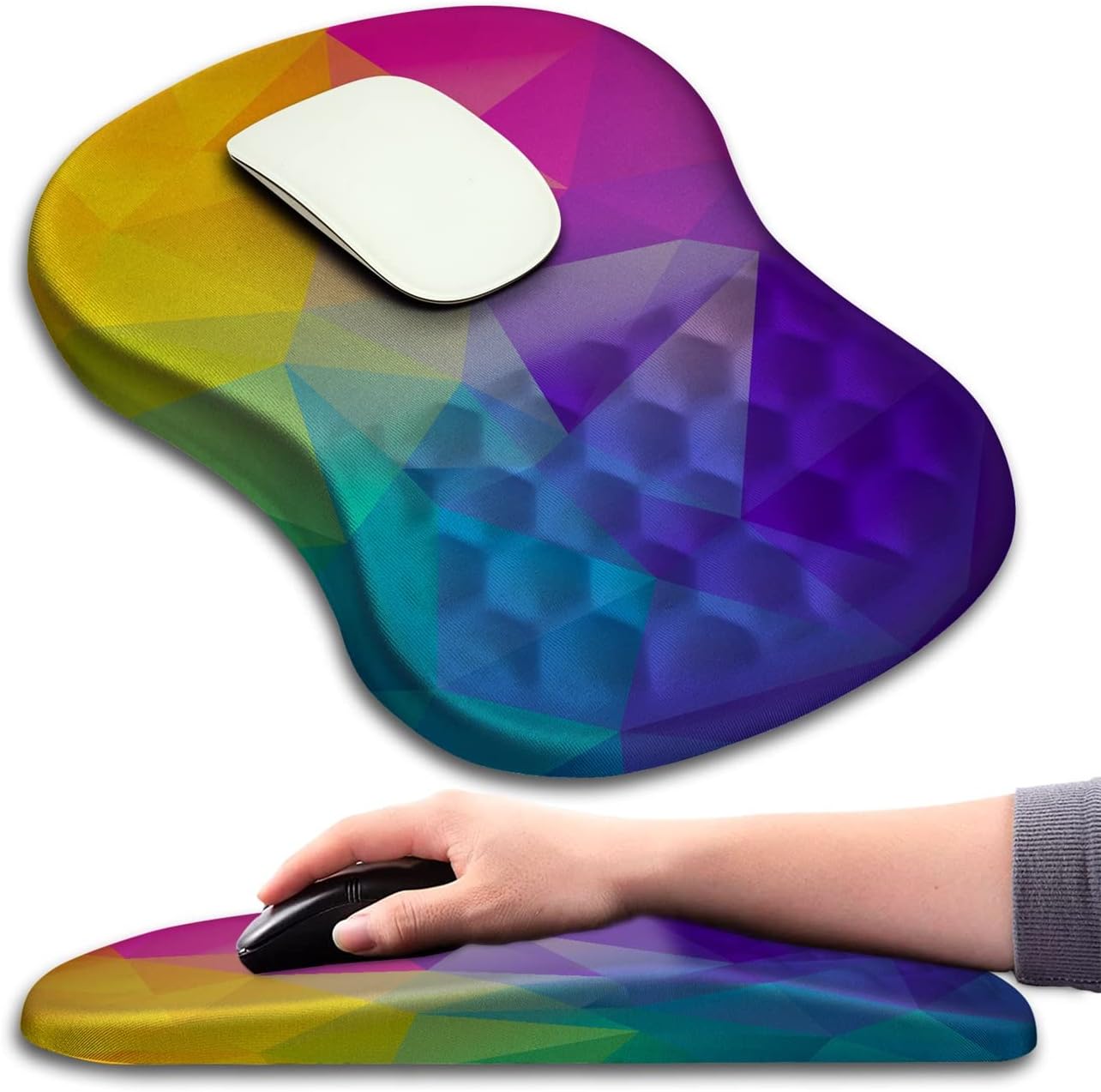 DUADELI Ergonomic Mouse Pads Wrist Support with Massage Dot