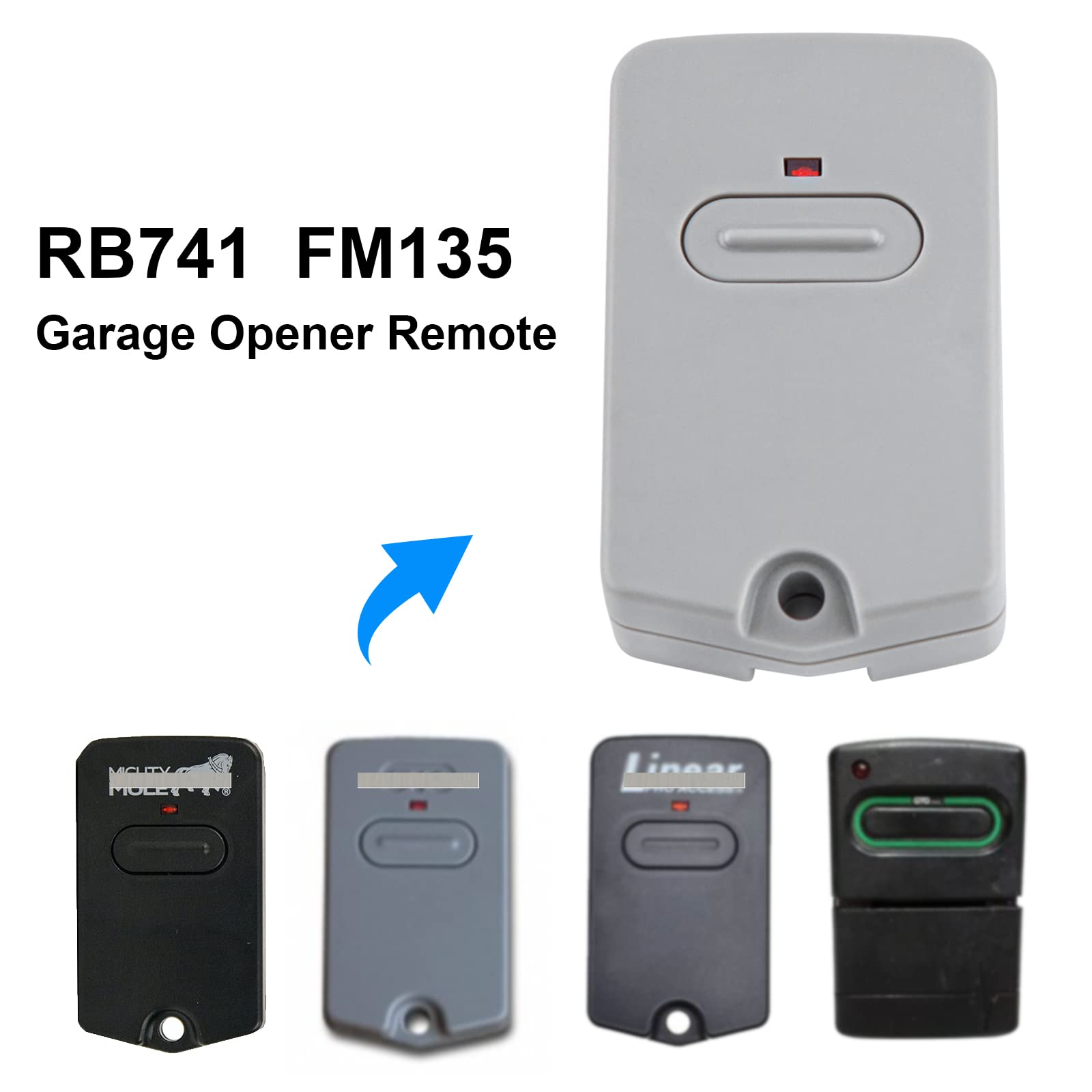 Gto Remote Snapklik.com : RB741 Door Opener Remote For GTO Mighty Mule Gate Opener ...