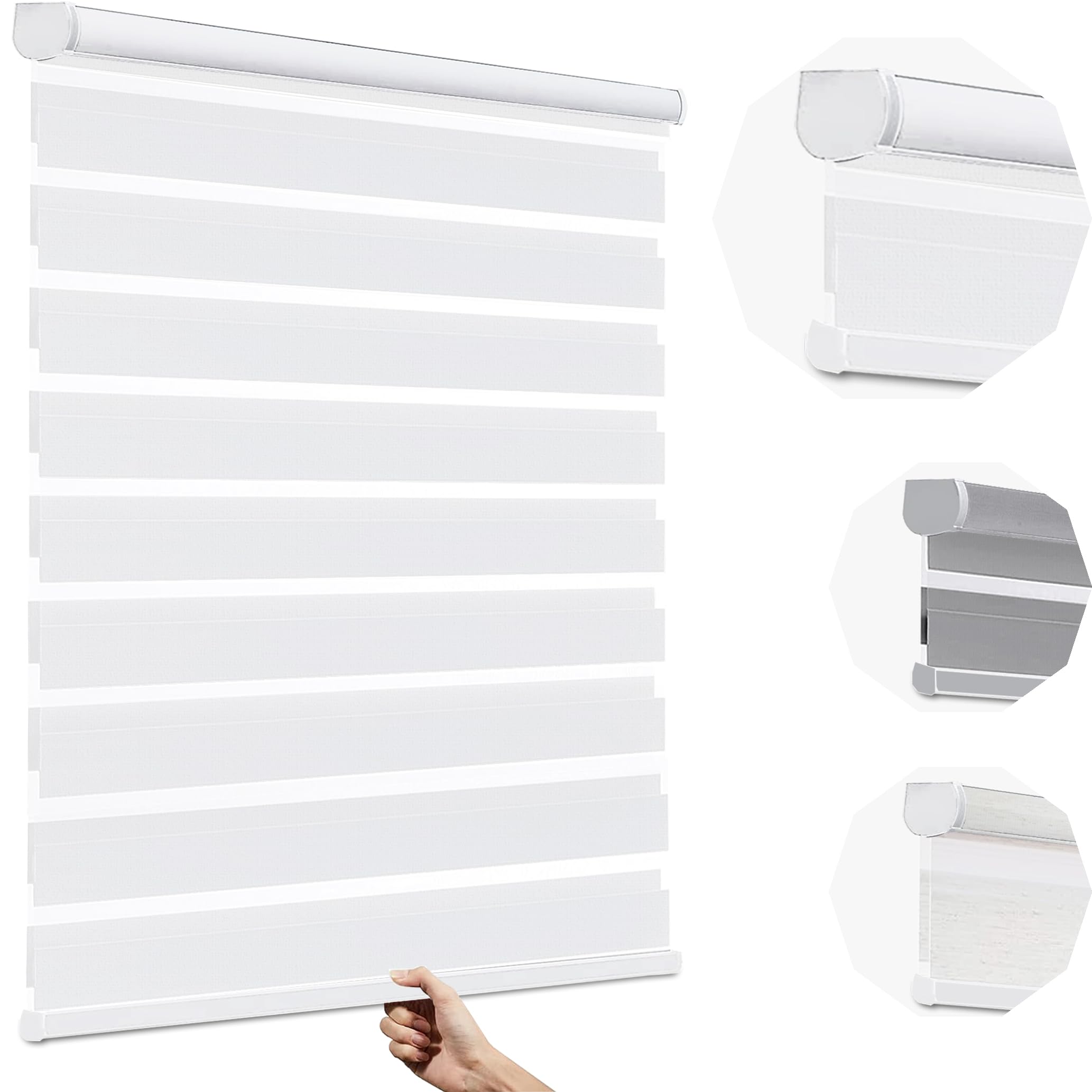 Flamax Dual Layer Cordless Zebra Roller Shades,Cordless Zebra Blinds For Windows,Cordless Zebra Shades For Windows,Window Shade,Cordless Zebra Roller Blinds,Cordless Roller Shades,Window Roller Shades