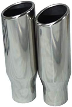 Truck Exhaust Kits - Shop Line dual exhaust system 2.5 AL pipe Flowmaster Super 44 Polished Rolled Edge Clamp on Tip Side Exit