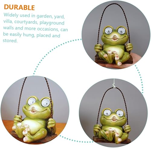 Miniatura 3 de SUPVOX Luces solares solares de pared para exteriores, luces solares para patio, rana, lámpara solar de rana, luz solar de estaca, luces solares