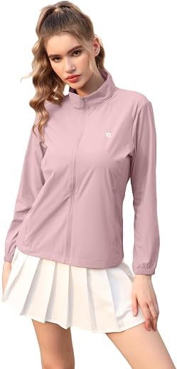 Venzina® Women's UPF 50+ Lightweight Athletic Jacket UV Sun Protection Full Zip Cooling Hoodie Long Sleeve Sunscreen Prote...