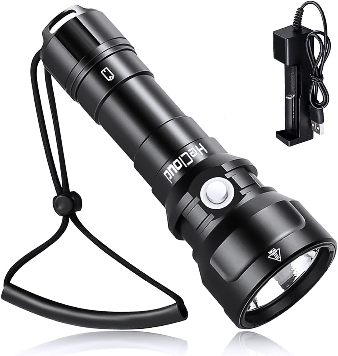 2000 Lumens Scuba Diving Flashlight Rechargeable Underwater Dive Light for Snorkeling IPX8 Waterproof 873ft Super Bright LED Torch (PM70)