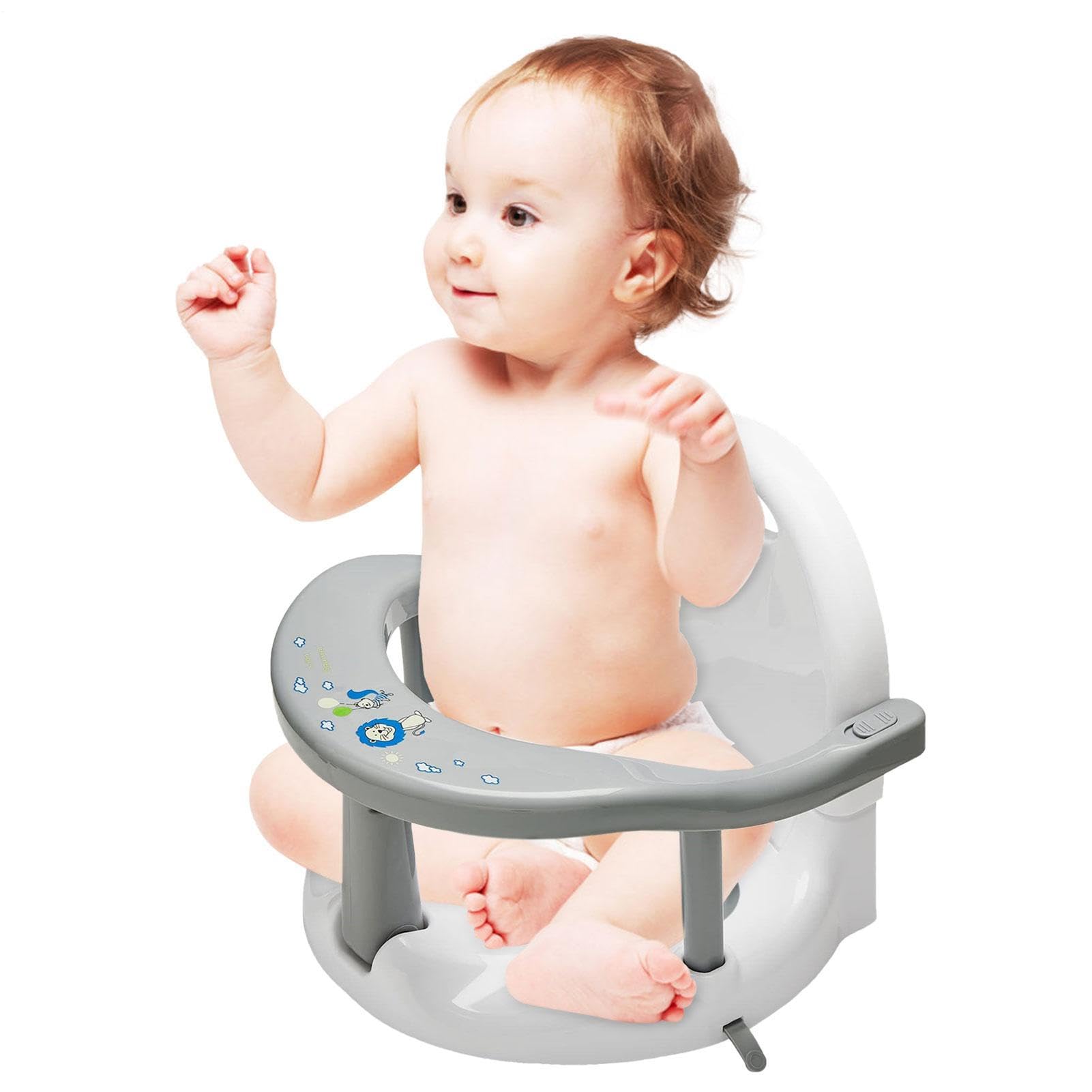 Seggiolino per vasca da bagno per bambini, 32 x 28 x 32 cm | seggiolini da bagno girevoli Babe, Sedili pieghevoli per vasca da bagno con ventose, sedia per vasca da bagno per bambini da