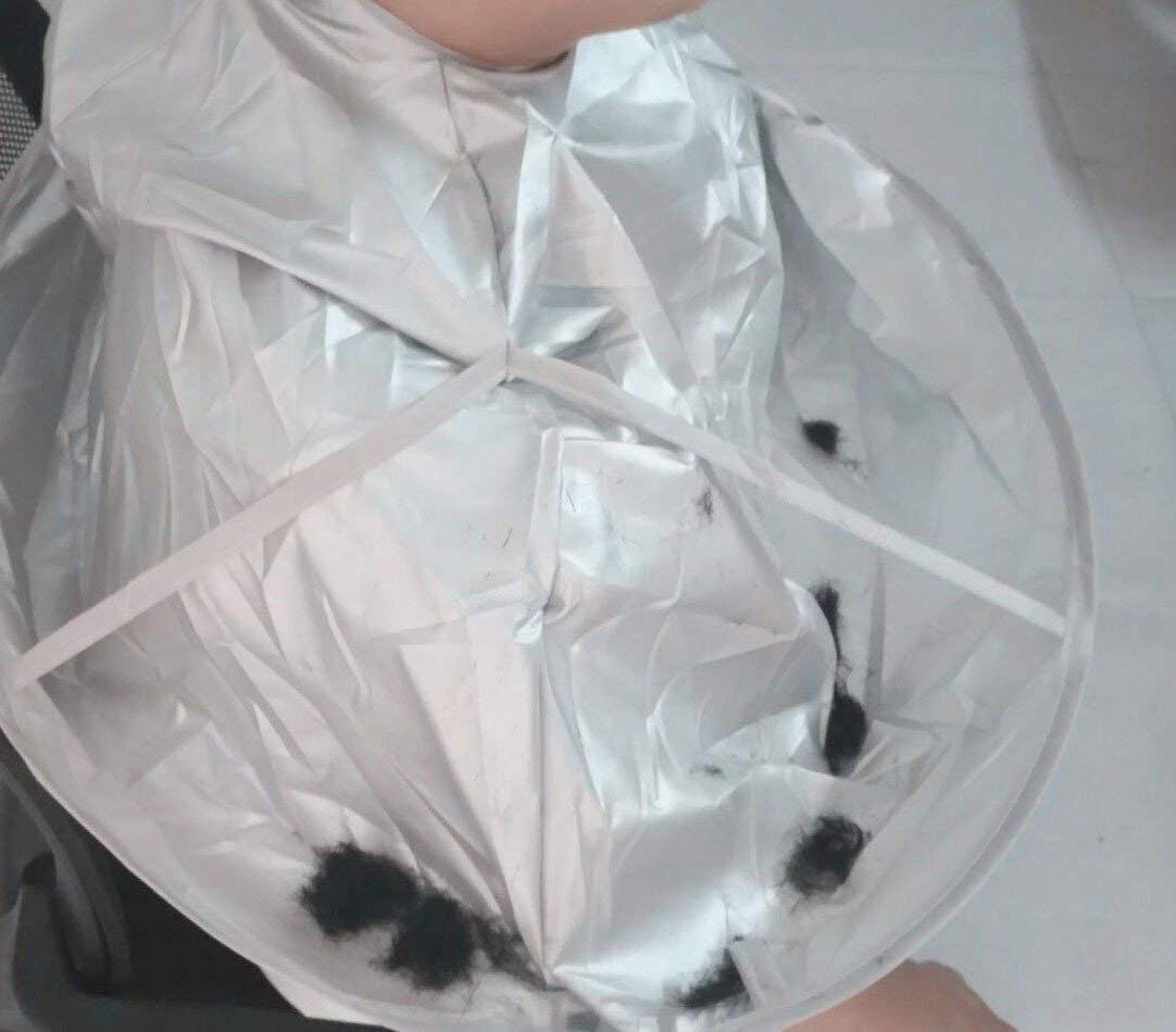 Hair Cutting Cloak Umbrella Cape Salon Barber Use at Home or Salon Stylist Hairdressing (Adult, Silvery) : Beauty & Personal Care