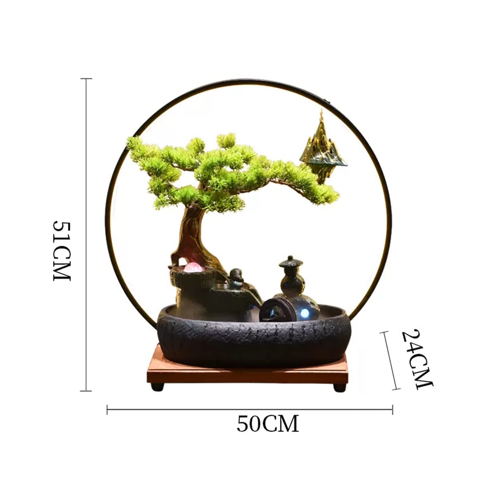 Característica del Agua en casa Fuente de Mesa Feng Shui(Negro)