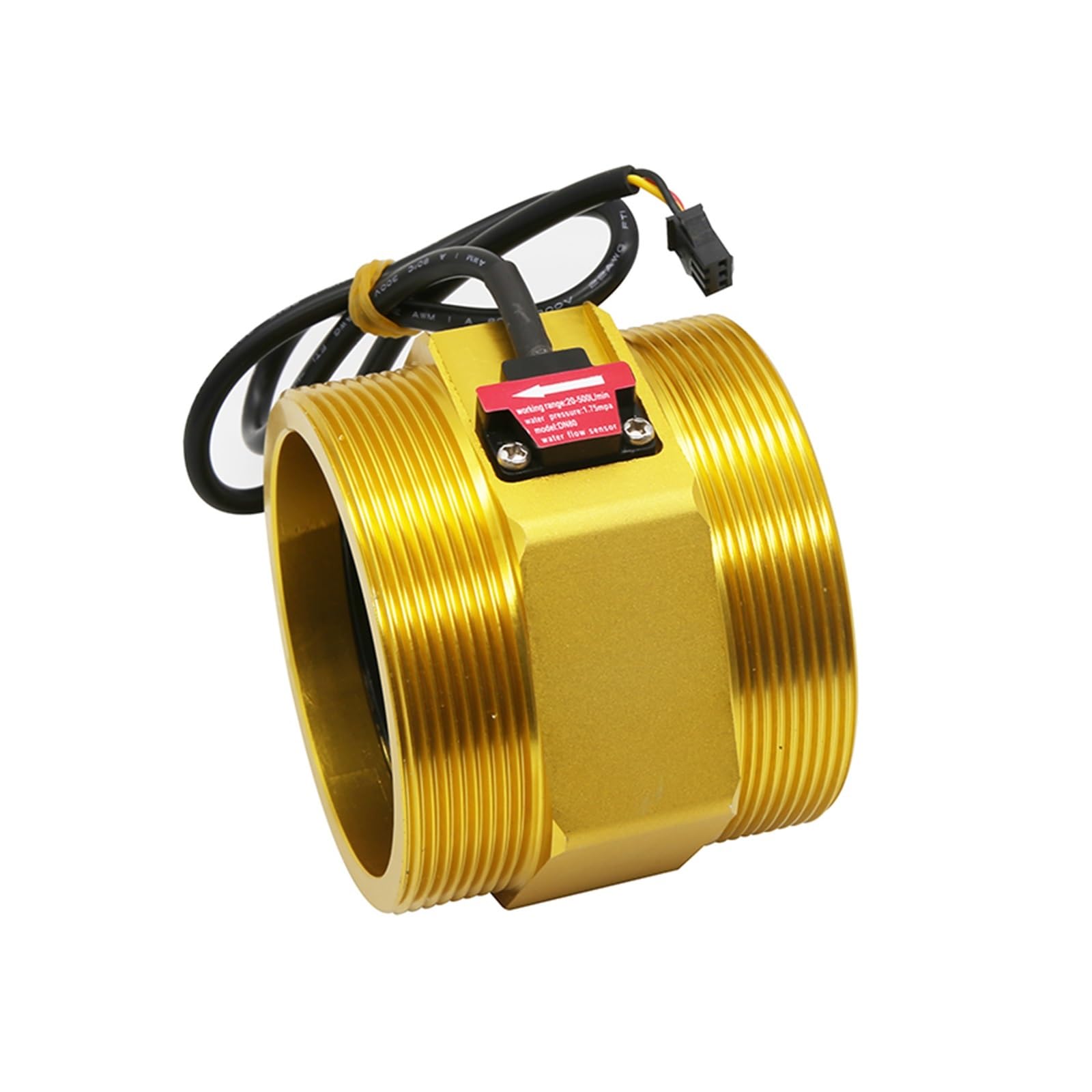 Caudalímetro Electromagnético DN80, 3 pulgadas, Sensor de flujo agua Industrial, galvanoplastia aluminio metálico, caudalímetro Hall gran diámetro