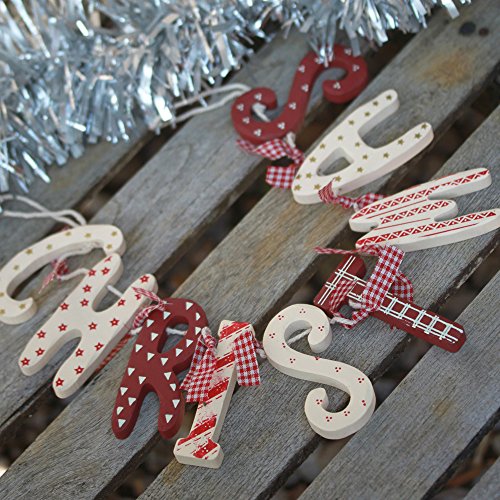 Christmas Decorations - Guirnalda navideña con texto en inglés 