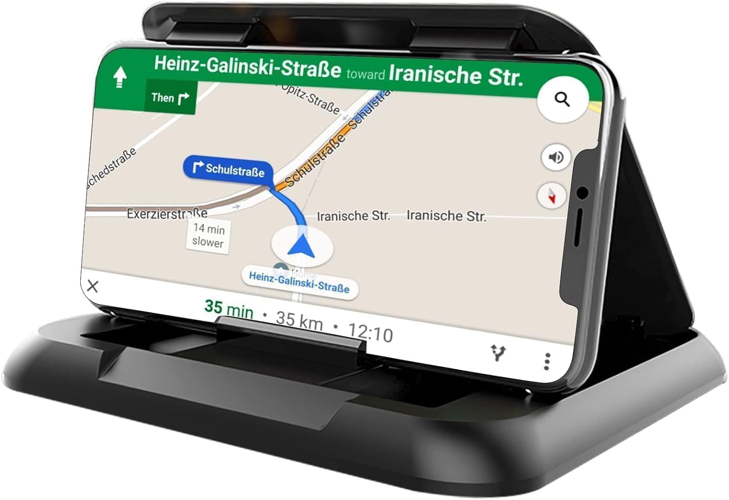 Milukon Universal Car Phone Holder Dashboard Mount - Anti-Slip Phone Cradle Pad for iPhone Samsung Android All Smartphones