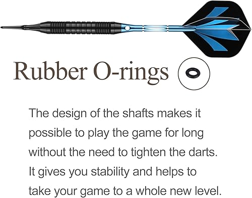 Miniatura 4 de sanfeng Juego de puntas de plástico para dardos  0.63 oz 0.74 oz colorido arco iris punta suave dardos 50 juntas tóricas antisueltas 6 ejes