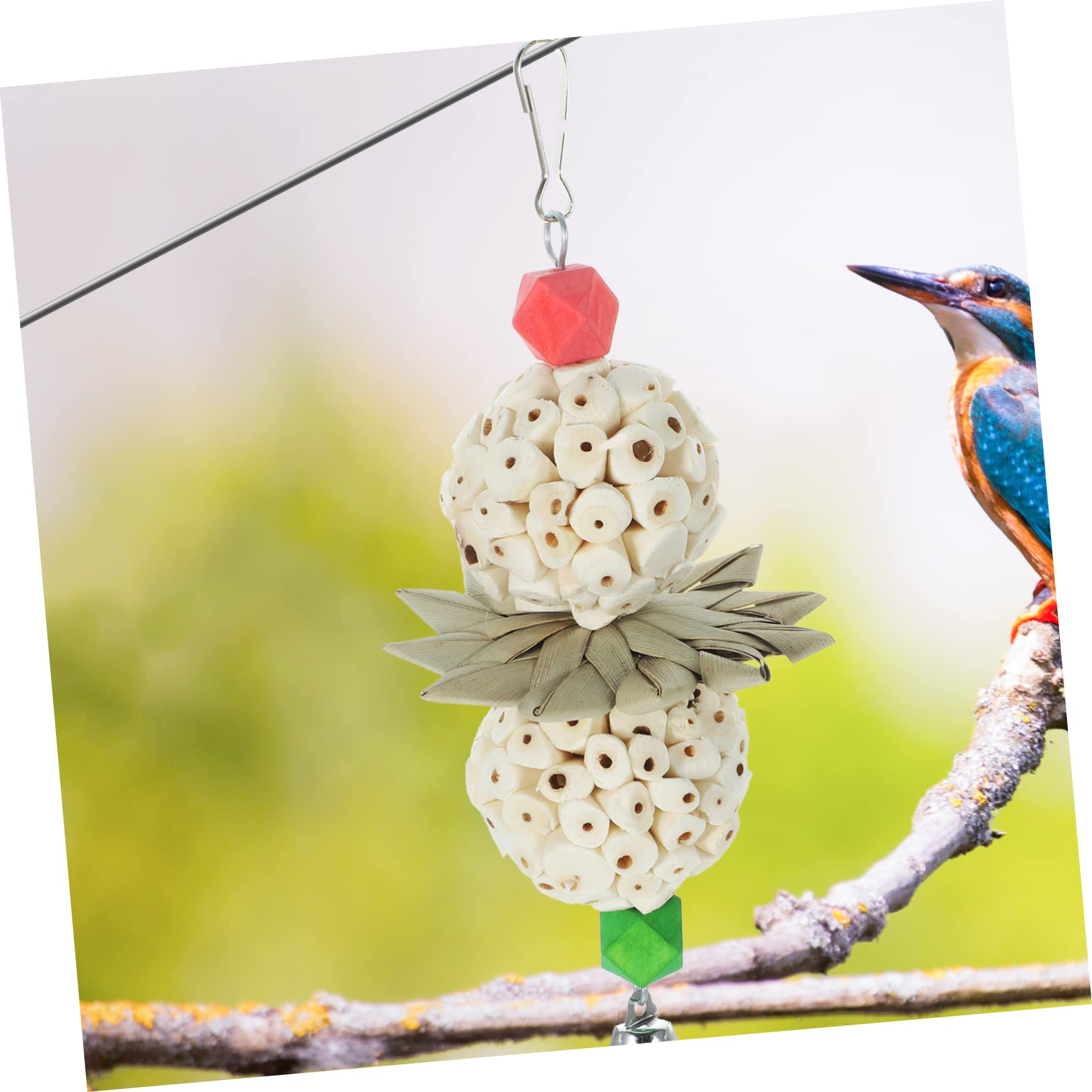 DOITOOL 5piezas Juguete para Periquitos y Loros Colgante Accesorio para Jaula De Aves Material Resistente y Seguro Diseño Creativo Forma De Linterna para Masticar y Decorar La Jaula