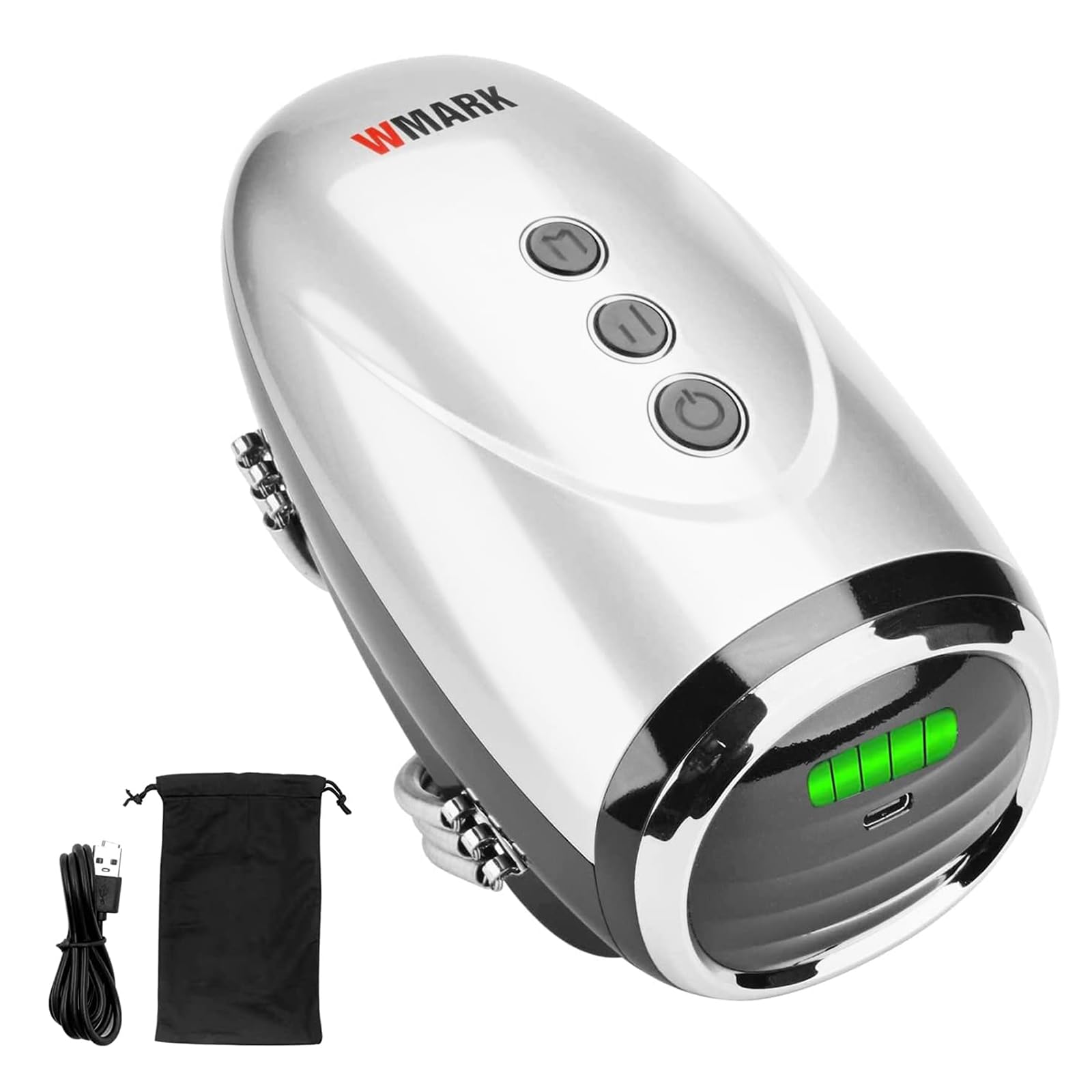 colorski Professional Haircut Massager/Cordless Handheld Massager, USB Charging Vibration Neck/Legs/Hands/face Massager, 2 Massage nodes 2600AMH (Silver)