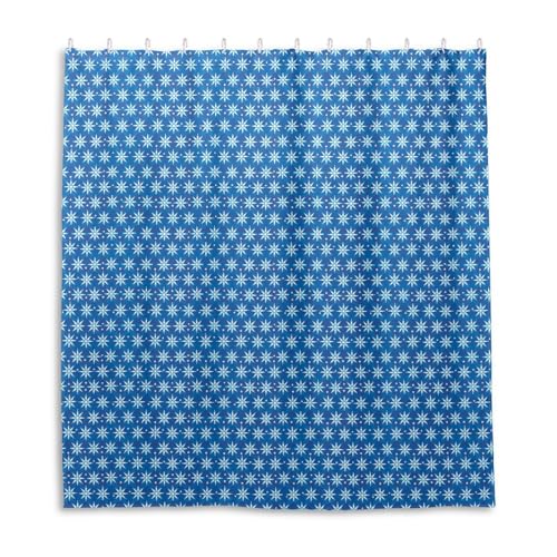 Rideau de douche imperméable motif étoiles et fleurs en polyester 168x183 cm - 2