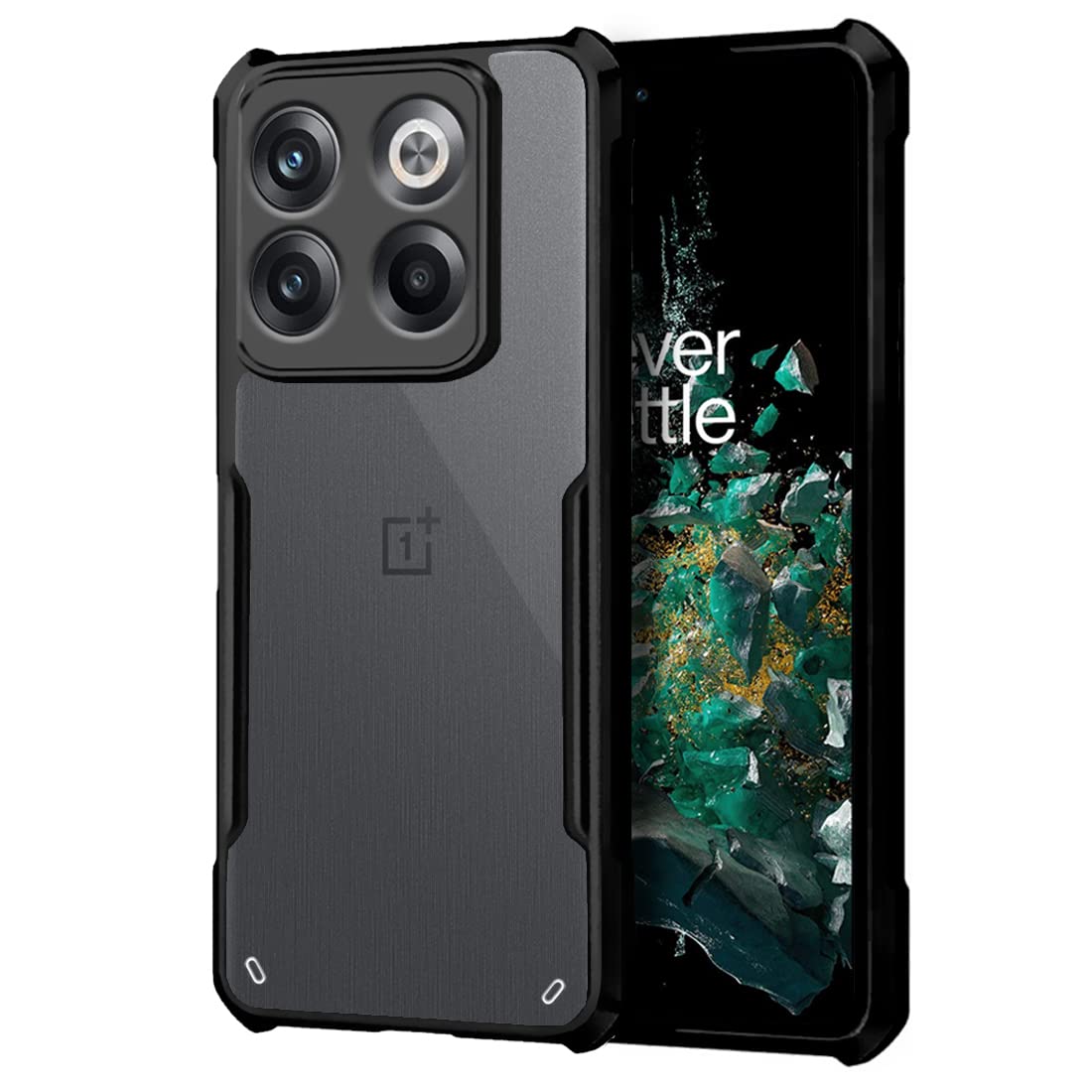 Fashionury Shockproof Crystal Clear OnePlus 10T 5G Back Cover Case | 360 Degree Protection | Protective Design | Transparent Back Cover Case for 1+ OnePlus 10T 5G - (Black) Bumper (B0BCFGTDPD) Amazon Price History, Amazon Price Tracker